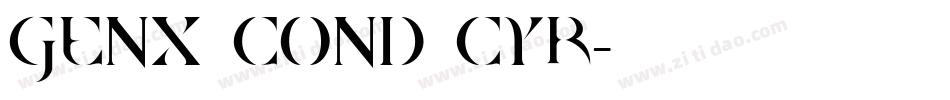 Genx Cond Cyr字体转换